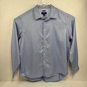 Egara Non Iron Slim Fit‎ Men's Long Sleeve Blue Button Up Shirt Size 2XLT EUC
